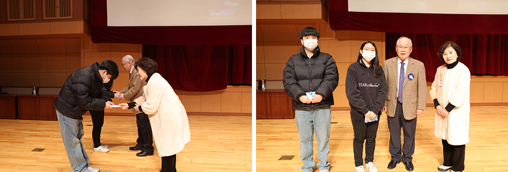 황운용 회장(한국 국제기드온협회 평안캠프)과 강영석 이사(부인회지구)